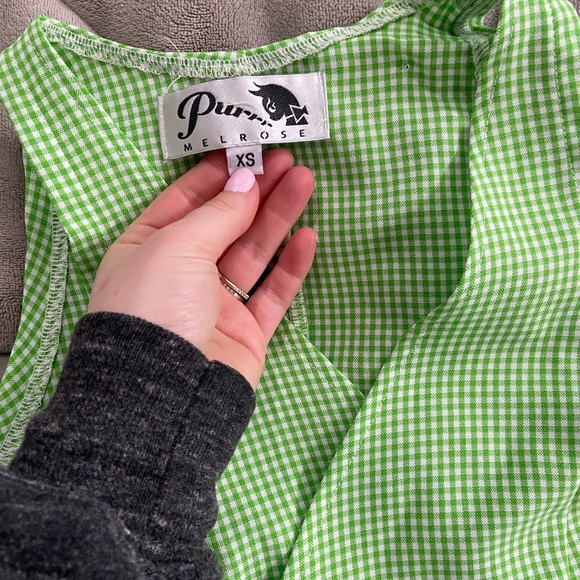 Green and white checkered set from Purr Melrose!! - Picture 4 of 4